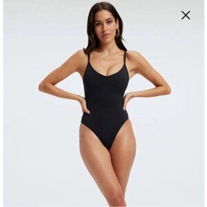 Good American Sculpt One-Piece Swimsuit in Black Size Large New Without Tags